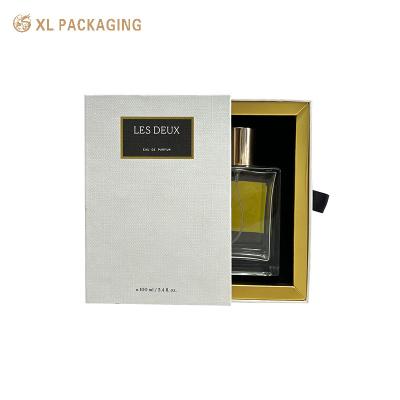 China Luxury Cosmetics Perfume Bottle Packaging Box Custom Paper Drawer Gift Box With Logo Printing for sale