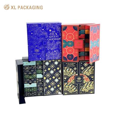 China Custom Empty Christmas Advent Calendar Packaging Box Makeup Jewelry Box For Chocolate for sale