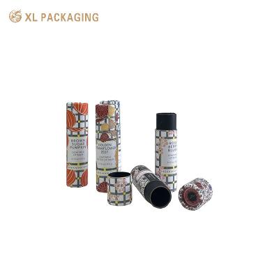 China Small Colorful Lip Balm Paper Tube Cosmetic Cylindrical Paper Tube Box Packaging for sale