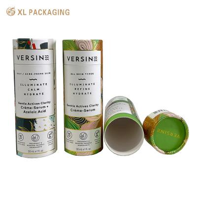 China Eco Friendly Essential Oil Paper Tube Gold Foil Round Cardboard Lip Gloss Tube Packaging for sale