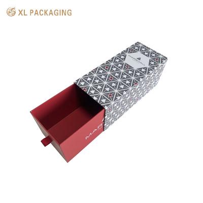 China Hard Rigid Paper Wine Packaging Box Luxury Cardboard Drawer Box Customized for sale