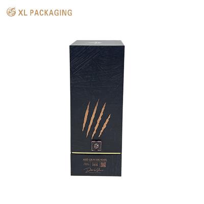 China Empty Whisky Champagne Gift Box Custom Wine Bottle Gift Box With Lid And Base for sale