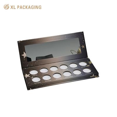 China Cosmetic Custom Printed Packaging Box Eye Shadow Palette Box With Mirror Makeup Tool for sale