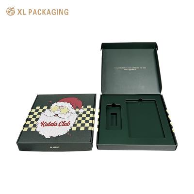 China Christmas Folding Corrugated Paper Boxes Gift Candle Craft Cartoon Packing Box for sale