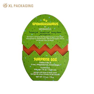 China Easter Egg Shaped Open Lid Gift Boxes Rigid Cardboard Kids Gift Packaging Paper Box for sale