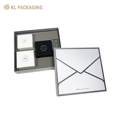 China Custom Elegant Cosmetic Paper Box Packaging Top And Bottom Box For Skincare for sale