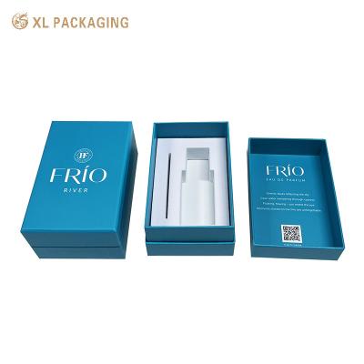 China Paper Luxury Custom Perfume Packaging Box Inside Skin Care Cosmetic Lid And Base for sale