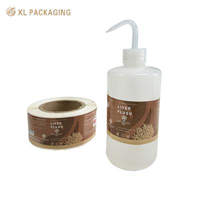 China Gold Stamping Waterproof Vinyl Stickers Custom Printing Logo For Bottle Package for sale