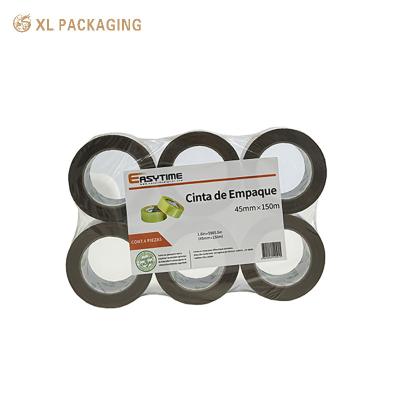 China Custom Printed Shipping Box OPP Tape Self Adhesive Transparent Invisible Duct Bopp Clear Package Tape Jumbo Roll for sale