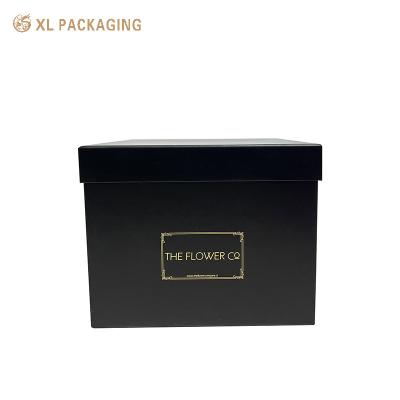 China Wholesale Cheap Large Capacity Black Cardboard Paper Box Flower Gift Packaging for sale