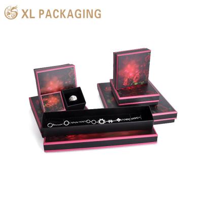 China Customized Shape Paper Lid And Base Box Necklace Bracelet Jewelry Packaging Box With Logo for sale