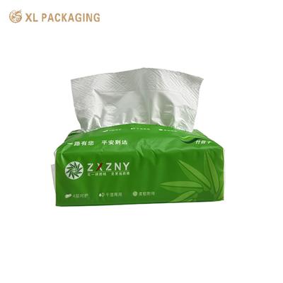 China Soft Embossed 3/ply Virgin Pulp Printed Standard Soft Pack Facial Tissue Paper for Hotel for sale