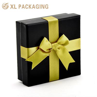 China Bowknot Customizable Logo Jewelry Set Boxes Wholesale Ring Packaging With Custom Logo for sale