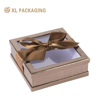 China Open Window Custom Logo Candy Chocolate Box Paper Package Box square Shape Elegant Birthday Food Paper Board Chocolate Packing for sale