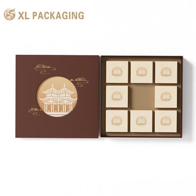 China Customized Mooncake Packaging Box with Holder Insert Laminated Material Paper Gift Box for sale