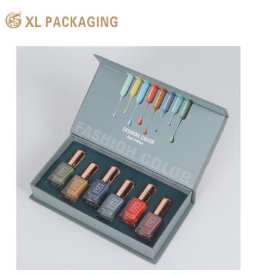 China Luxury Custom Nail Polish Paper Box Cosmetic Packaging Paper Cardboard Rigid Boxes Lipstick Box Set Packaging for sale