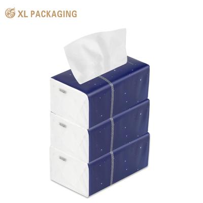 China Wholesale Customized Logo Cheap 3 Ply Soft Paper Handkerchief Box  Tissue for sale