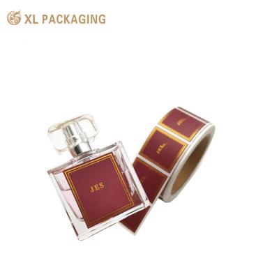 China Custom Adhesive PVC Gold Foil Personalized Perfume Bottle Packaging Logo Labels,Waterproof Package Vinyl Label Sticker Printing for sale