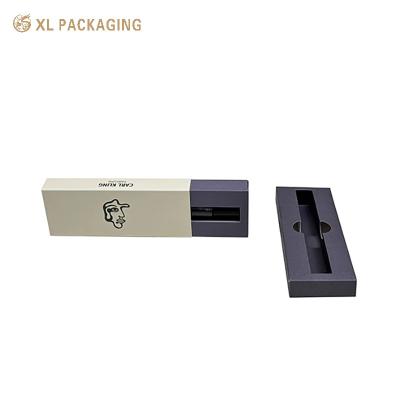 China 350gsm White Kraft Paper Embossed Card Paper Cosmetic Box Packaging for Perfume OEM Accepted for sale