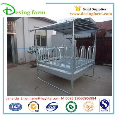 China Square Hay Feeder With Roof For Horse And Cattle 2250mm x 1650mm x 2500mm for sale