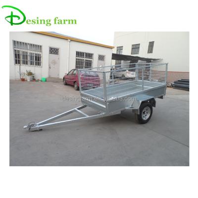 China Car Trailer New Multi-Utility Welded Galvanized 7x5 Cage Trailer For Sale for sale