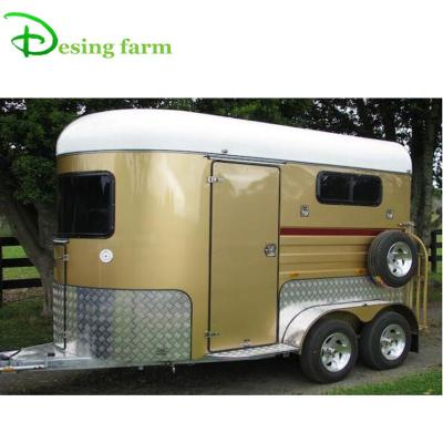 China Other Trailers New Design Load Horse Straight Float Trailer For 2 Horses for sale