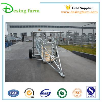 China Cattle trailer sheep trailer steel side panel trailer for Australia for sale