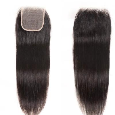 China Straight Wholesale Cheap Human Hair Vendor Natural Color Silky Straight Lace Closure Transparent Lace for sale