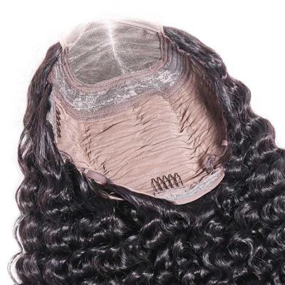 China Transparent Deep Wave Lace Closure Wigs For Women Deep Wave Lace Closure Hair Wigs for sale