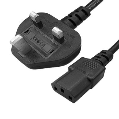 China Consumer Electronics UK BS 1363 Angle Plug To IEC 60320 10A 250V C13 3-Pin AC Power Cord Plug AC Plug Wire Cord Connector for sale