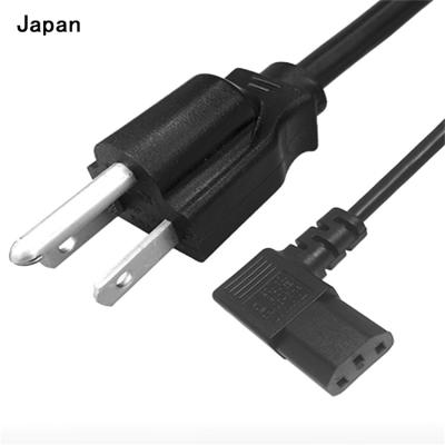 China Consumer Electronics AC Plug Wire Cord Connector 3-Pin Plug To C13 Left Type RV Power Cord Angle Set 7A 125V for sale