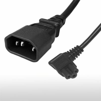 China C5 Consumer Electronics USA 3-PIN AC Plug To Right Angle Type AC Plug Wire Cord Connector Three Prong Male Power Cord for sale