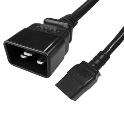 China Consumer Electronics USA IEC 60320 C20 Fused Plug To C19 AC Plug Wire Cord Connector 3-Pin AC Power Cord for sale