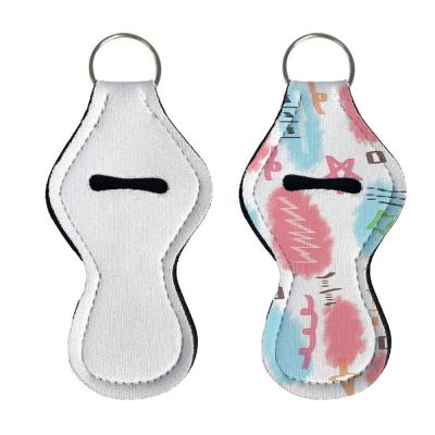 China Wholesale Empty Holder Tissue Neoprene Sublimation Prosub Key Chain Eco-friendly Lip Pomade Stick for sale