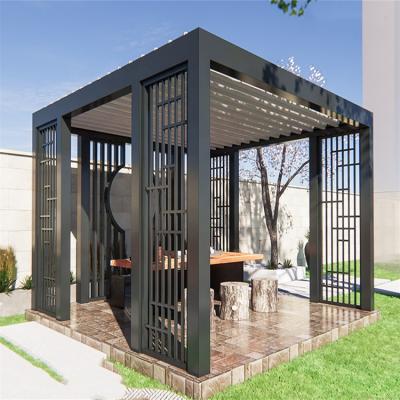 China Easily Assembled Aluminum Bioclimatic Garden Tent Louvre Pergola For Cafe for sale