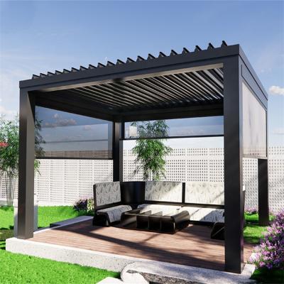 China Lamellen 3X6 Pergola Top Portable Aluminum Canopy Roof Pergola Toldo Window Easily Assembled Custom Pergola Biomecanica for sale