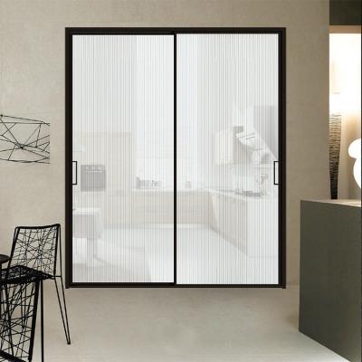 China Sliding Aluminum Two Track Kitchen Interior And Slim Aluminum Sliding Door Vertical House Slim Quality OEM ODM for sale