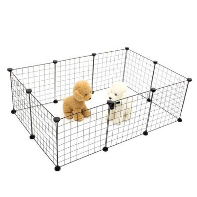 China Pet Viable Fence Cage Small And Medium Indoor Fence Isolation Door Kennel Dog Guard Fence Free Standing Combination for sale