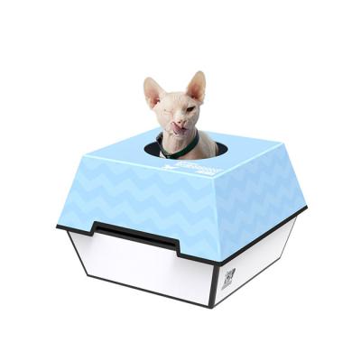 China Viable Cat Scratching Board Nest Burger Box Creative Large Claw Grinder Wear-Resistant Cat Toy for sale