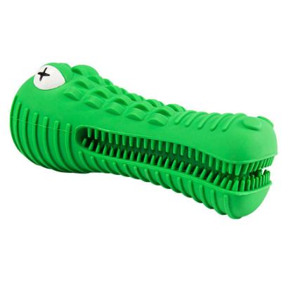 China New Viable Pet Supplies Simulation Crocodile Molar Noise Stick Teeth Dog Toothbrush Interactive Bite-Resistant Dog Bite Cleaning Toy for sale