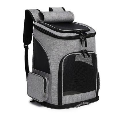 China Breathable Stored Pet Carrier Bag Cat Travel Backpack Foldable Canvas Fabric Pet Carrier Bag Manufacture Large Space for sale