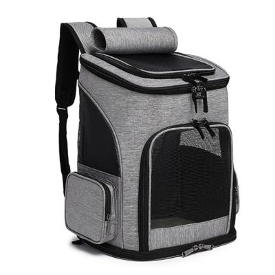 China New Breathable Stored Pet Carrier Cat Backpack Carrier Bag Soft Cloth Foldable Canvas Space Large for sale