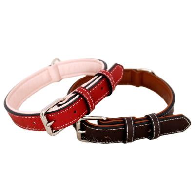 China Promotional PU Good Quality Dog Collar Leash Pets Leather Dog Collar for sale