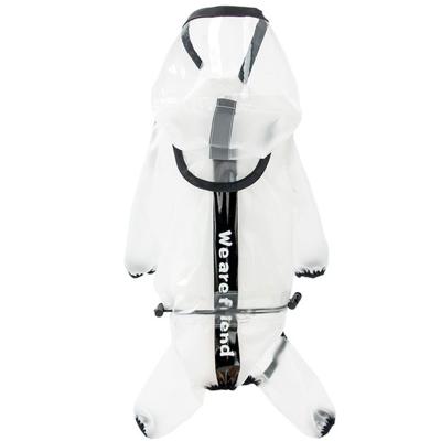 China Stocked In Running Wholesale Fashion Pitbull Transparent Reflective Dog Clothes Small Puppy Hoodie Rain Coat Dog Waterproof Jacket for sale