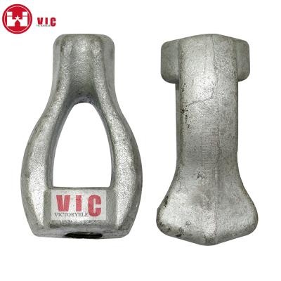 China Hardware Pole Line Hot Dip Galvanized Forged Steel Thimble Eye Nut Thimble Eye Nut for sale