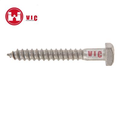 China Power Line Hardware Factory Price Pole Accessories Line Tie Down Fittings Hot Dip Galvanized Lag Screw for sale