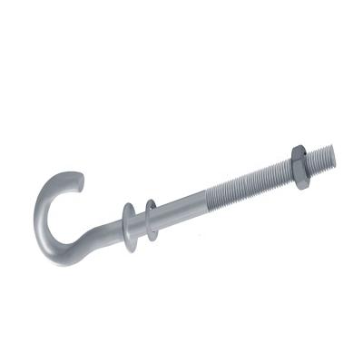 China Fasten Type Screw Tapping Eye Pigtail Bolt HDG Pigtail Bolt for sale