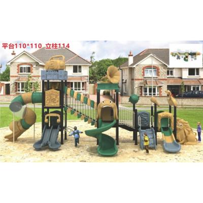 China Dia.114mm Galvanized Steel Pipe and LLDPE Entertainment Game Amusement Slide Outdoor Playground Kids Slide for sale