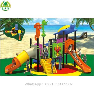 China Simple Design LLDPE Ocean Series Playground Dia.114mm Galvanized Steel Pipe And Kids Play Slide for sale