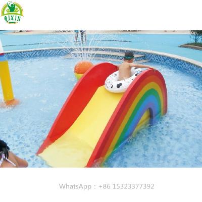 China Gorgeous Water Park Theme Pool Rainbow Water Slide Kids Fiberglass Sliding Toys for sale